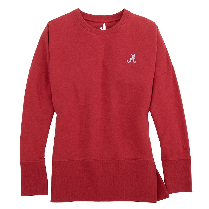 Women's johnnie-O Crimson Alabama Tide Brittany Tri-Blend Sweatshirt
