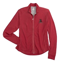 Veste johnnie-O Crimson Alabama Tide Tomi à fermeture éclair intégrale en mélange de trois matières pour femmes