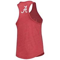 Women's League Collegiate Wear Heather Crimson Alabama Tide Two-Hit Intramural Tri-Blend Scoop Neck Racerback Tank Top