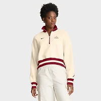 Sweat-shirt court à demi-zip oversize Nike Alabama Crimson Tide couleur crème pour femme