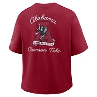 T-shirt Nike Crimson Alabama Tide Legacy Pocket Boxy pour femme