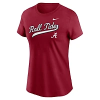 T-shirt Nike Crimson Alabama Tide Local Script pour femme