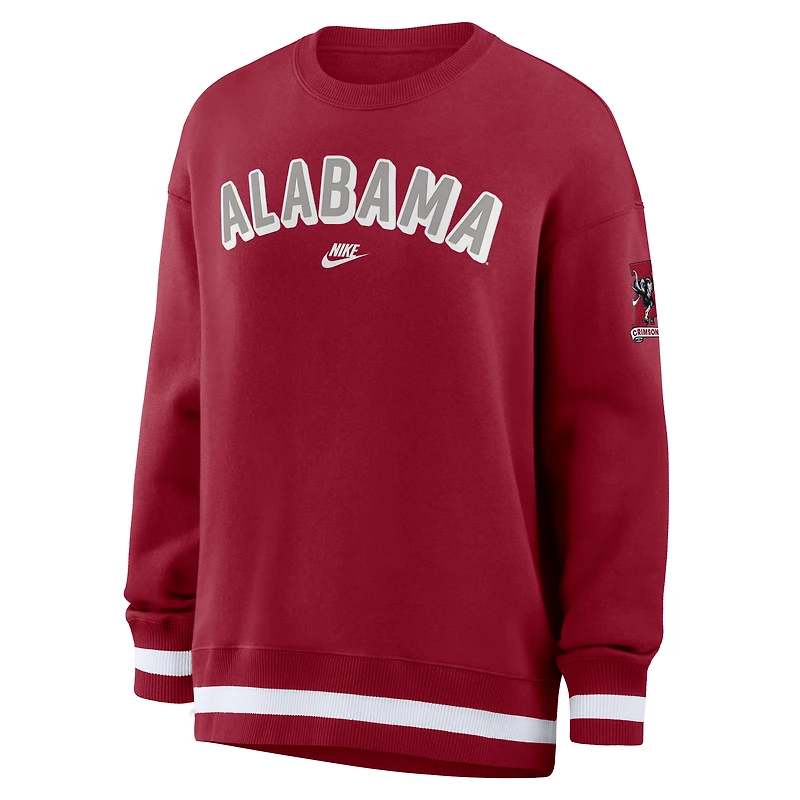 Women's Nike Crimson Alabama Tide Oversized Legacy Phoenix Sweatshirt