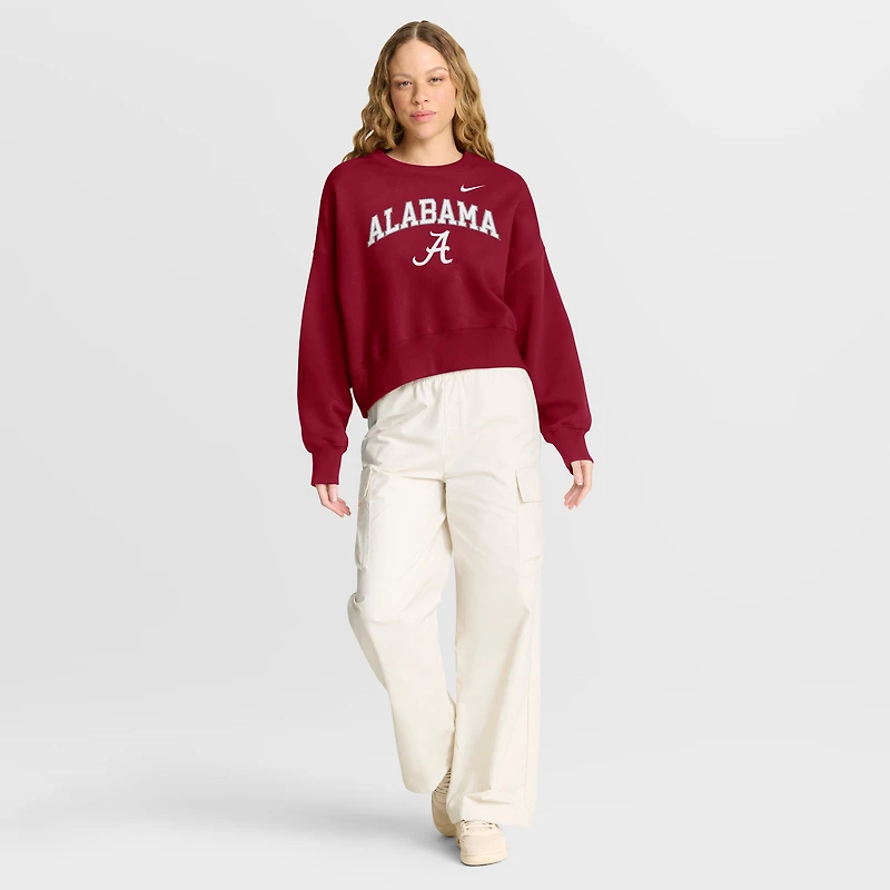 Sweat-shirt à capuche surdimensionné Nike Crimson Alabama Tide Phoenix Arch pour femme
