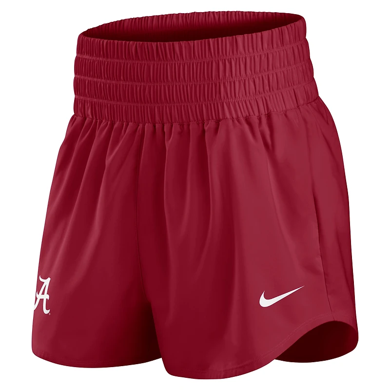 Women's Nike Crimson Alabama Tide Performance One Dri-FIT High-Rise Shorts