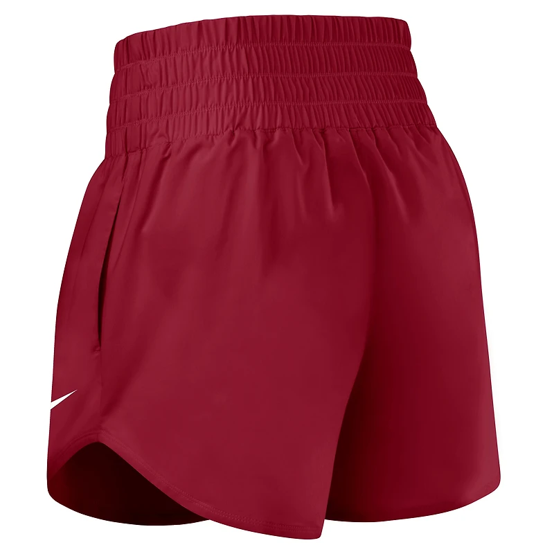 Short taille haute Nike Crimson Alabama Tide Performance One Dri-FIT pour femme