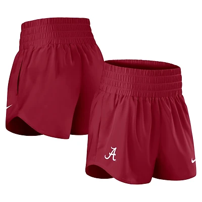 Women's Nike Crimson Alabama Tide Performance One Dri-FIT High-Rise Shorts