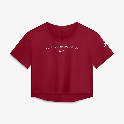 Women's Nike Crimson Alabama Tide Premium Performance Dri-FIT Cropped Top