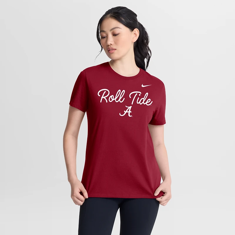 Women's Nike Crimson Alabama Tide Script Mantra Logo T-Shirt