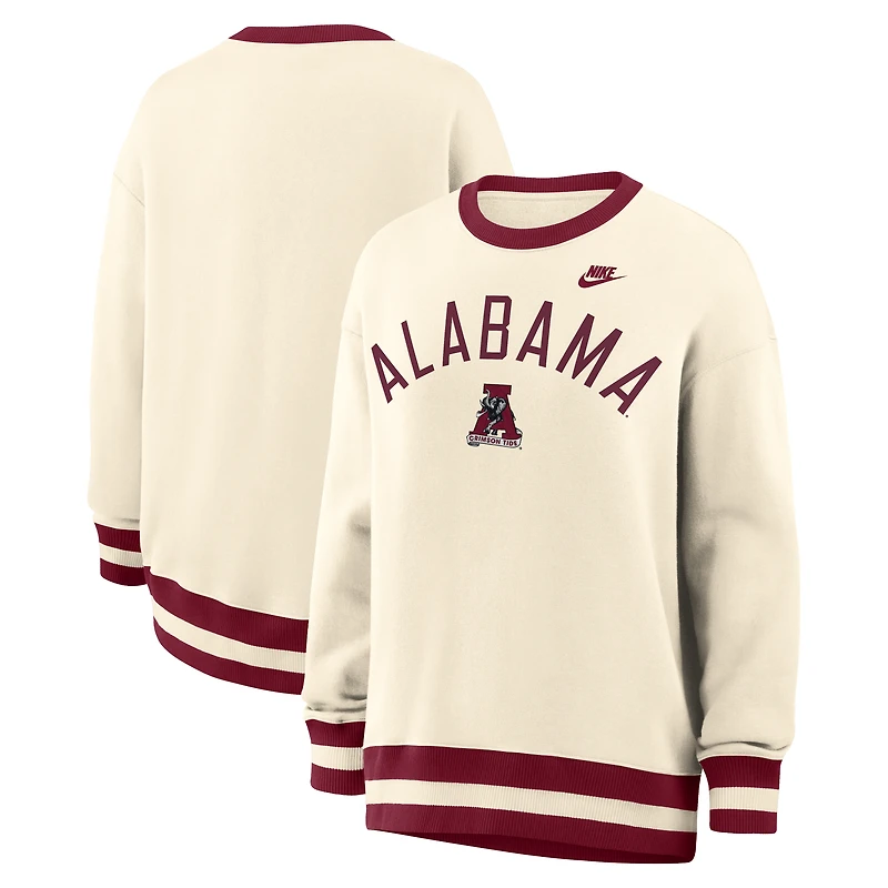 Sweat-shirt à enfiler Nike Natural Alabama Crimson Tide Legacy pour femme