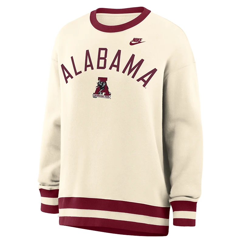 Sweat-shirt à enfiler Nike Natural Alabama Crimson Tide Legacy pour femme