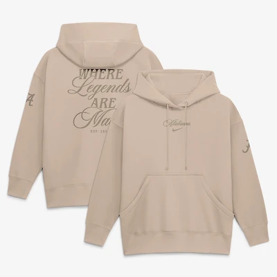 Sweat à capuche oversize Nike Tan Alabama Crimson Tide Neutral Stance Phoenix Fleece pour femme