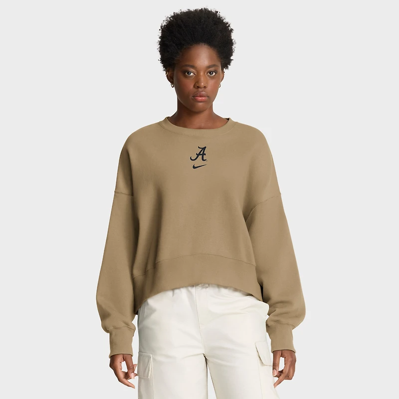 Sweat-shirt Nike Tan Alabama Crimson Tide surdimensionné Phoenix 2-Hit pour femme