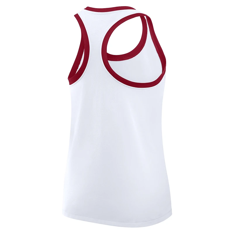 Women's Nike White Alabama Crimson Tide Uni Name Tri-Blend Dri-FIT Tank Top