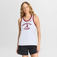 Débardeur Nike blanc pour femme, modèle Alabama Crimson Tide Uni Name Tri-Blend Dri-FIT