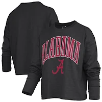Women's Pressbox Alabama Crimson Tide Motley Boxy Waist-Length Long Sleeve T-Shirt