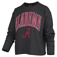 Women's Pressbox Alabama Crimson Tide Motley Boxy Waist-Length Long Sleeve T-Shirt
