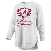 Sweat-shirt à enfiler poncho chiné Alabama Crimson Tide Field Day Melange pour femme Pressbox
