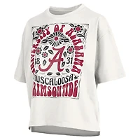Women's Pressbox White Alabama Crimson Tide Harmony Oversized T-Shirt