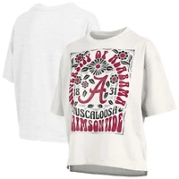 Women's Pressbox White Alabama Crimson Tide Harmony Oversized T-Shirt