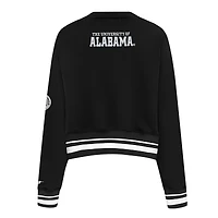 Women's Pro Standard  Black Alabama Crimson Tide Pearl Cropped Pullover Sweatshirt