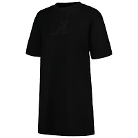 Women's Pro Standard Black Alabama Crimson Tide Tonal Neutral Mini T-Shirt Dress