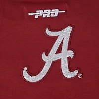Women's Pro Standard Crimson Alabama Tide Sequin Boxy Cropped Pullover Sweatshirt