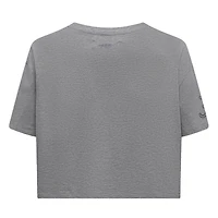 Women's Pro Standard Heather Charcoal Alabama Crimson Tide Tonal Neutral Boxy Cropped T-Shirt