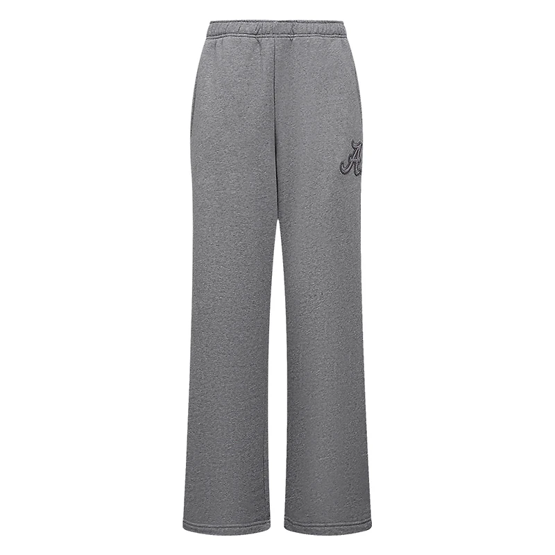 Women's Pro Standard Heather Charcoal Alabama Crimson Tide Tonal Neutral Relaxed Fit Fleece Sweatpants