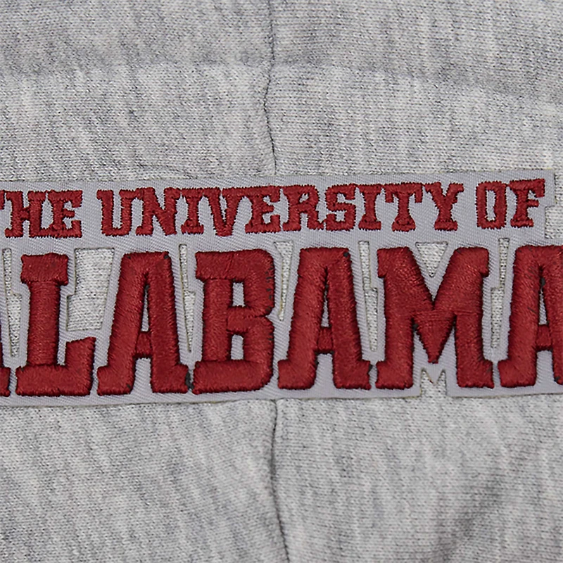 Women's Pro Standard Heather Gray Alabama Crimson Tide Script Tail Fleece Cropped Pullover Hoodie