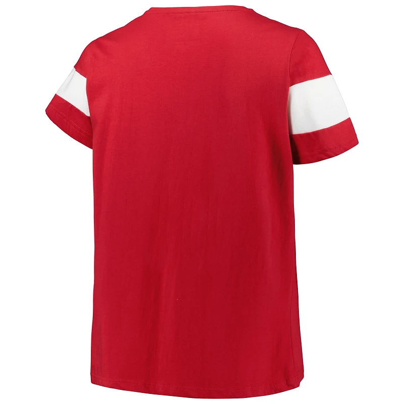 Profil Heather Crimson Alabama Tide T-shirt à manches cintrées et encolure en V pour femme