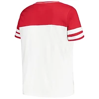 Women's Profile  White/Crimson Alabama Crimson Tide Plus Field Game V-Neck T-Shirt
