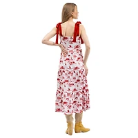 Women's Smith & Quinn  Crimson Alabama Tide Tied Shoulder Tiered Maxi Dress