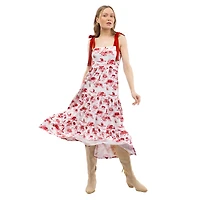 Women's Smith & Quinn  Crimson Alabama Tide Tied Shoulder Tiered Maxi Dress