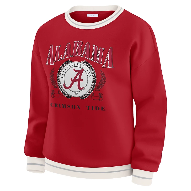 Women's WEAR by Erin Andrews Crimson Alabama Tide Seal Sweatshirt