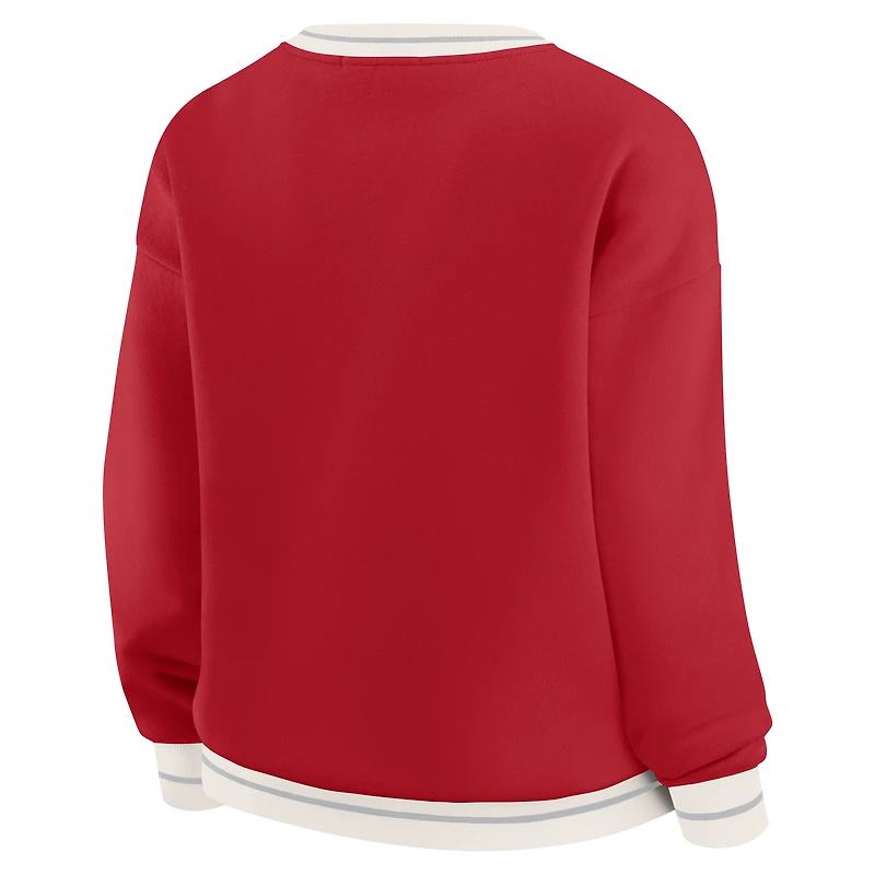 Women's WEAR by Erin Andrews Crimson Alabama Tide Seal Sweatshirt