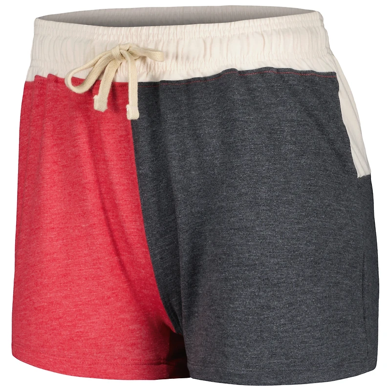 Wes & Willy Cream Alabama Crimson Tide T-shirt et short à manches longues col en V pour femme