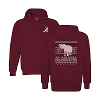 Youth  Cardinal Alabama Crimson Tide Classic Holiday Sweater Hoodie