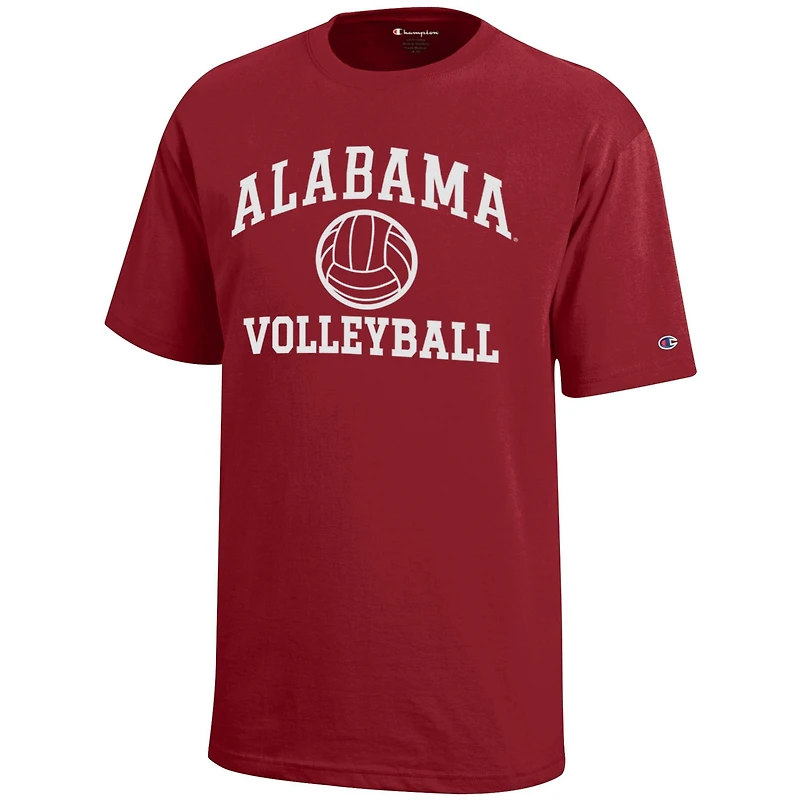 T-shirt de volleyball Youth Champion Crimson Alabama Tide avec logo emblématique