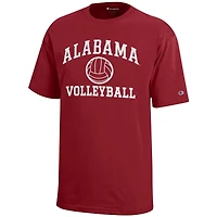 T-shirt de volleyball Youth Champion Crimson Alabama Tide avec logo emblématique