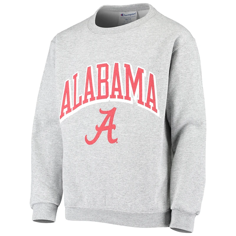 Youth Champion Heathered Gray Alabama Crimson Tide Powerblend Fleece Sweatshirt