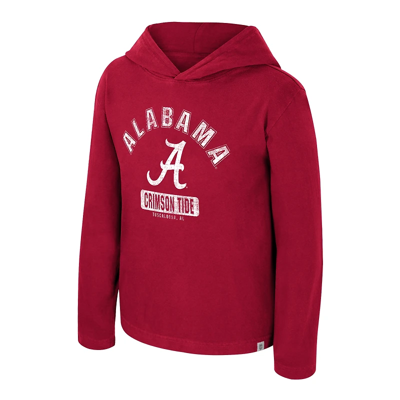 Sweat à capuche délavé Youth Colosseum Crimson Alabama Tide Simoleans
