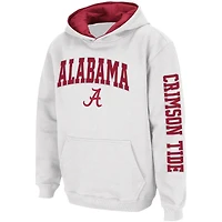 Youth Colosseum  White Alabama Crimson Tide 2-Hit Pullover Hoodie