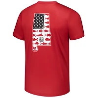 Youth Columbia Crimson Alabama Tide Terminal Tackle Omni-Shade T-Shirt