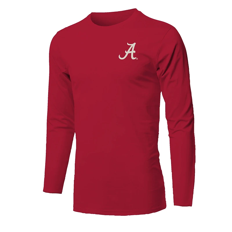 Youth  Crimson Alabama Tide Snowy Polaroid Long Sleeve T-Shirt