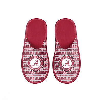 Chaussons FOCO Alabama Crimson Tide Scuff Wordmark pour jeune
