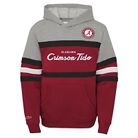 Sweat à capuche Mitchell & Ness Crimson Alabama Tide Head Coach pour jeunes