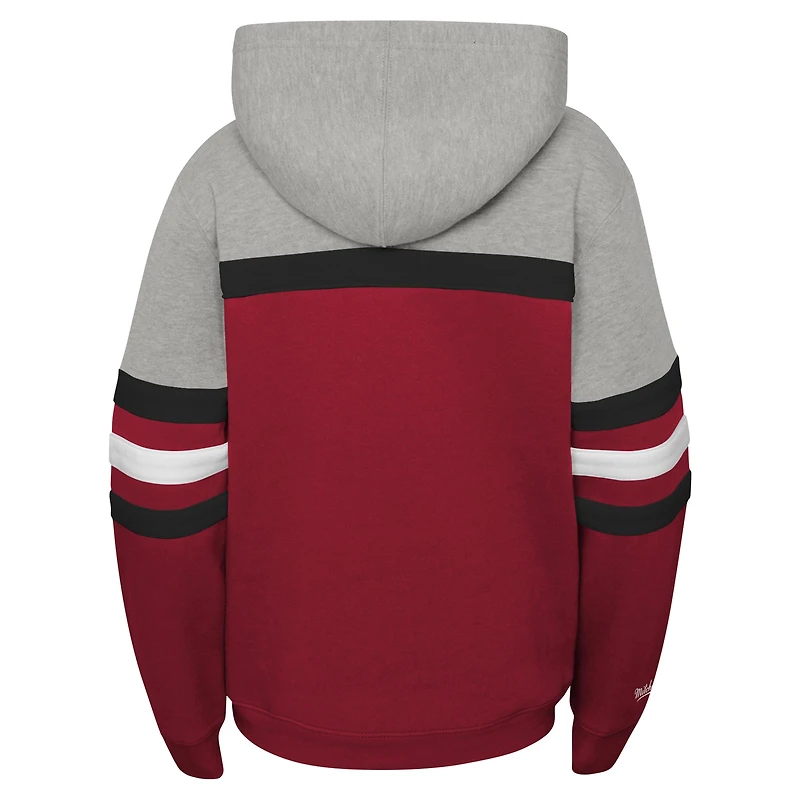 Sweat à capuche Mitchell & Ness Crimson Alabama Tide Head Coach pour jeunes