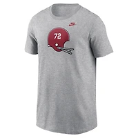 T-shirt pour casque Nike Alabama Crimson Tide jeune, gris chiné