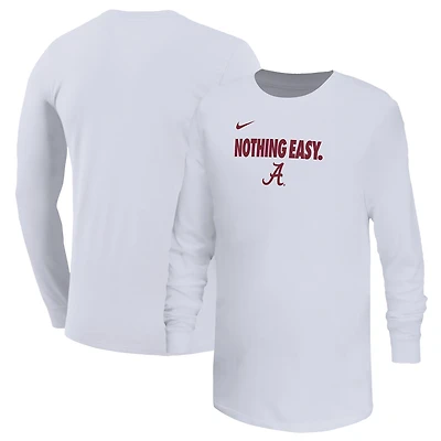 T-shirt à manches longues Nike Alabama Crimson Tide 2025 On-Court Bench pour jeunes